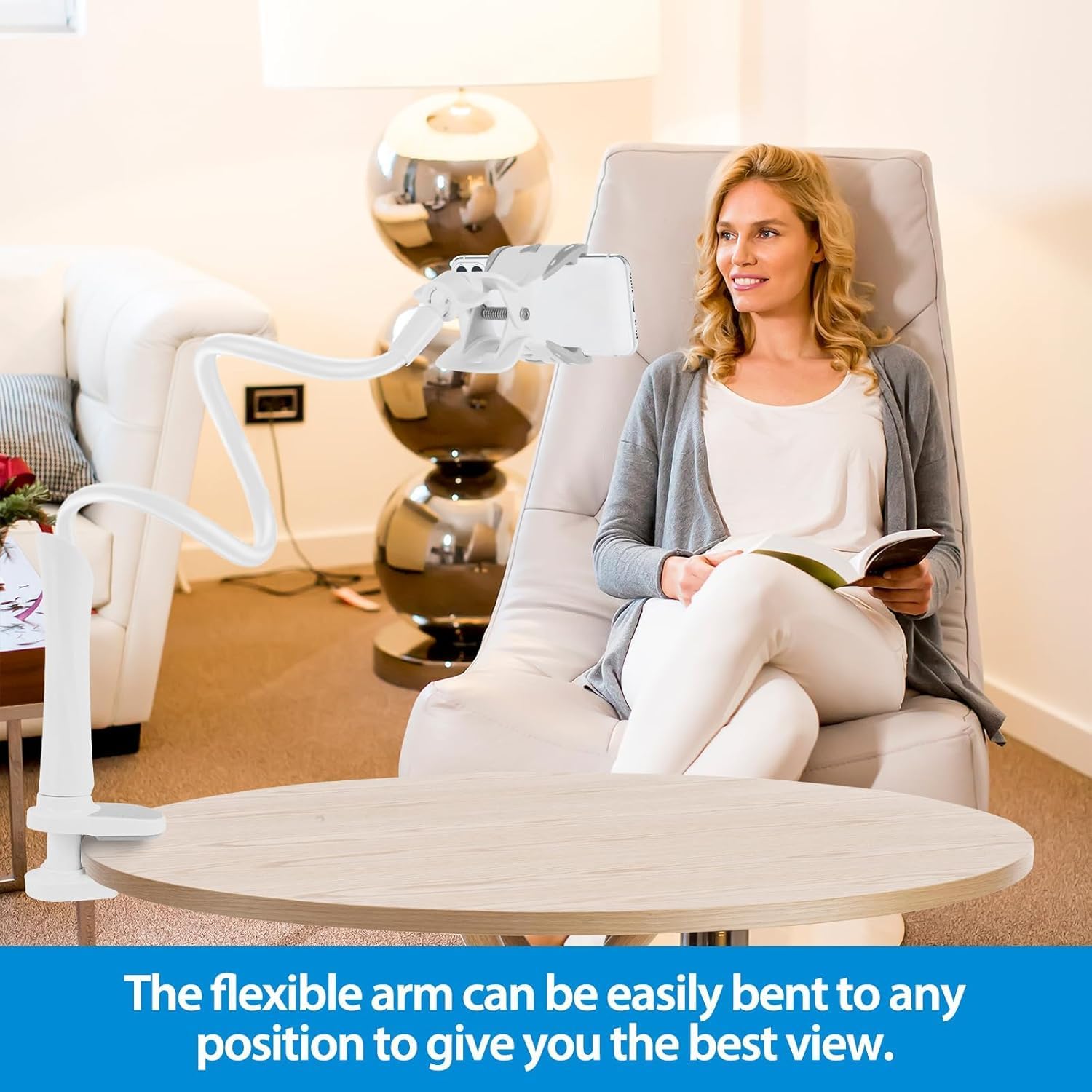 Filltown - 360° Adjustable Gooseneck Phone Holder for Bed & Desk - Flexible Arm, Universal Clip - Zeta Store