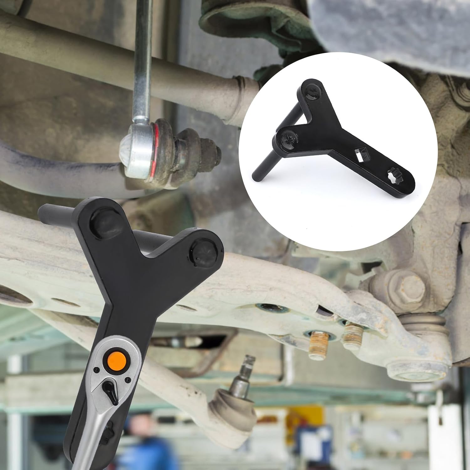 Gosknor - Lower Control Arm Pry Tool Kit - 1/2" Drive Bushing Remover & Alignment Pry Bar Wrench Set for Suspension Maintenance - Zeta Store