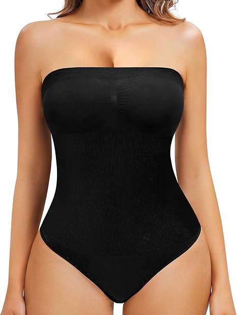 Gotoly. XL Strapless Shapewear Bodysuit – Tummy Control & Lift | Seamless Slimming Bodysuit with Removable Straps - Zeta Store