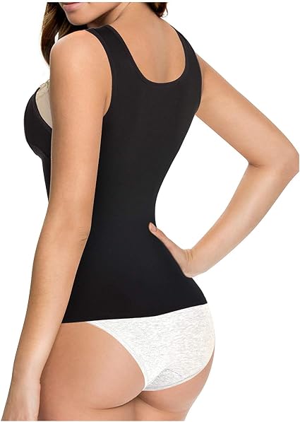 Gotoly Women Waist Cincher Vest - Size M - Tummy Control Shapewear Compression Top - Black - Postpartum Recovery & Body Shaper