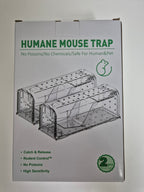 HOMEREVEL - Humane Mouse Traps (2-Pack) - No Kill, Catch & Release! Safe for Kids & Pets - No Poison, No Chemicals - Effective for Rats & Mice