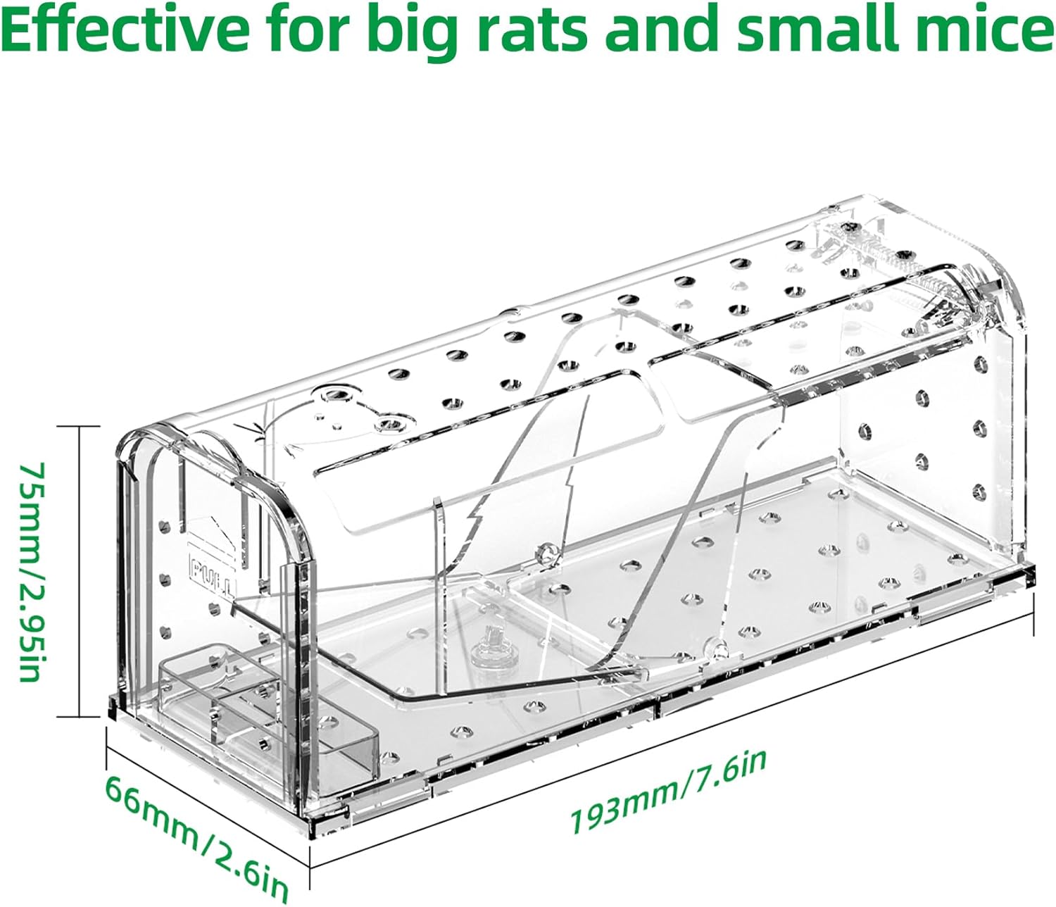HOMEREVEL - Humane Mouse Traps (2-Pack) - No Kill, Catch & Release! Safe for Kids & Pets - No Poison, No Chemicals - Effective for Rats & Mice