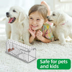 HOMEREVEL - Humane Mouse Traps (2-Pack) - No Kill, Catch & Release! Safe for Kids & Pets - No Poison, No Chemicals - Effective for Rats & Mice