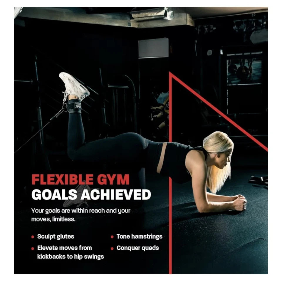 Hawk Fitness Ankle Straps – Premium Neoprene Gym Cuffs | Heavy Duty D-Rings | Lower Body Sculpting - Zeta Store