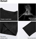 Holure Men's Long Sleeve T-Shirt | Loose Fit Cotton Blend | Moisture Wicking & Quick-Dry | UPF Sun Protection | Casual Crew Neck Base Layer | Size XL Black