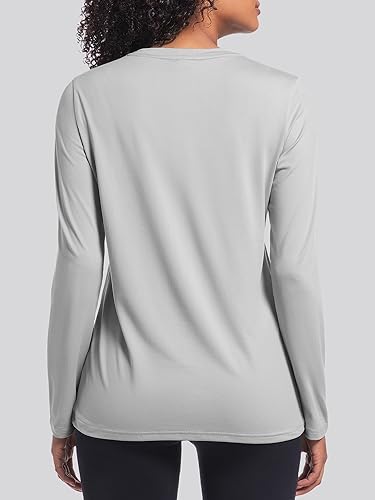 Holure Women's Classic-Fit Long Sleeve Cotton Tee | Soft & Breathable Casual Top