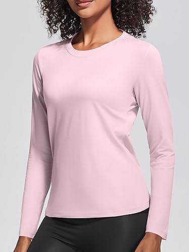 Holure Women's Classic-Fit Long Sleeve Cotton Tee | Soft & Breathable Casual Top