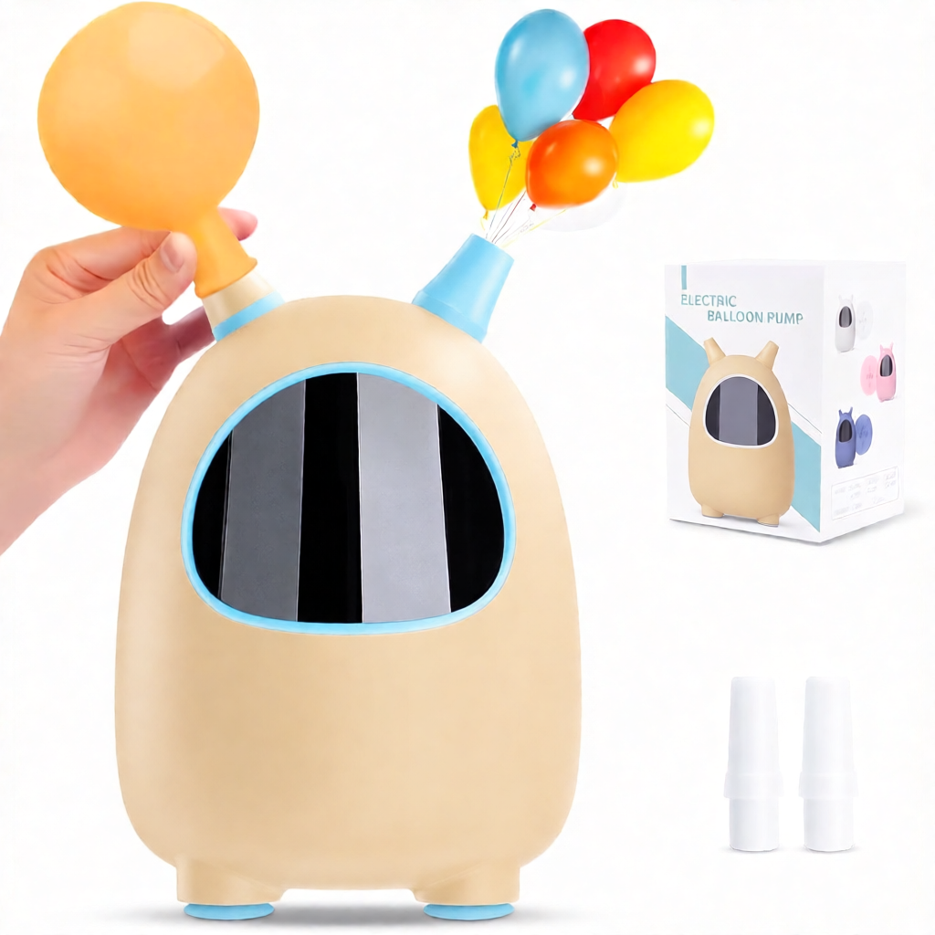 ICNOW 600W electric balloon pump with dual nozzles for fast inflation, ideal for parties, weddings, and event decorations.