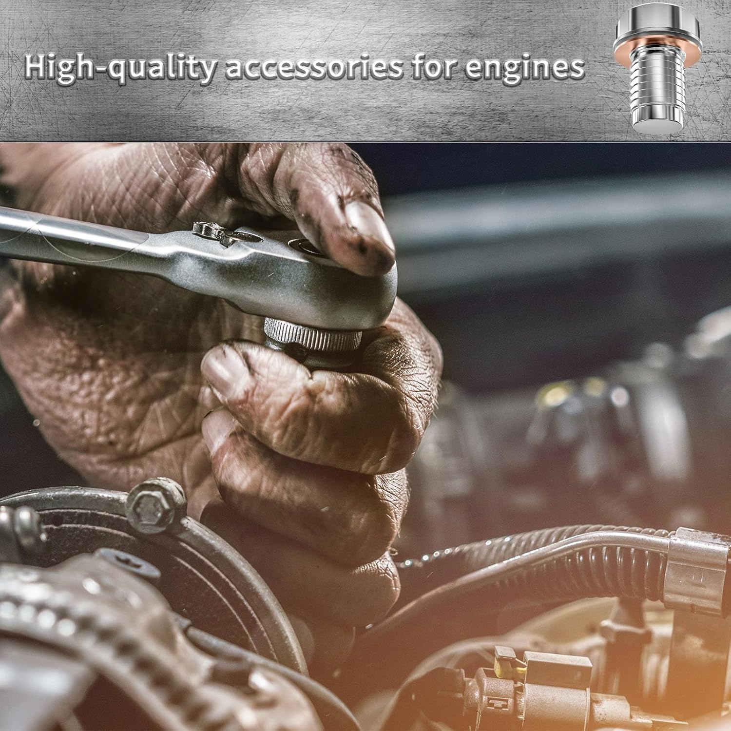 IZZU M12x1.75 Magnetic Oil Drain Bolt - 5000GS Stainless Steel Leak-Proof Plug with Copper Gasket - Zeta Store