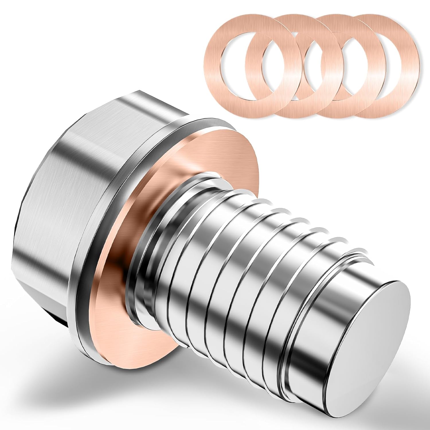 IZZU M12x1.75 Magnetic Oil Drain Bolt - 5000GS Stainless Steel Leak-Proof Plug with Copper Gasket - Zeta Store