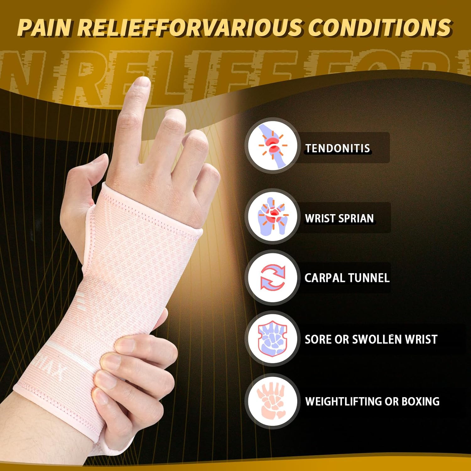 Indeemax copper-infused wrist support sleeves, ergonomic compression braces for carpal tunnel, arthritis, and pain relief, breathable and non-bulky.