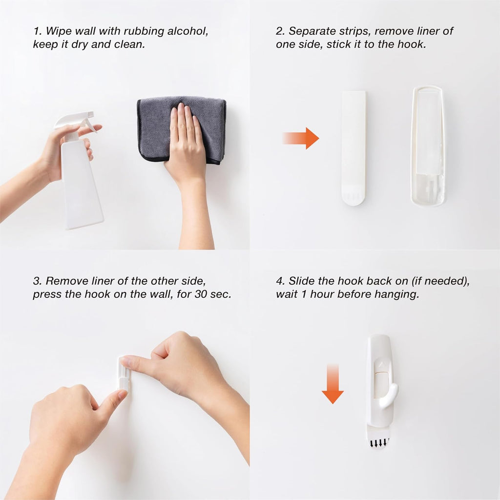 JELLYSUB 18-Pack Medium Utility Hooks with 24 Adhesive Strips | Heavy Duty Damage-Free Wall Hooks | No Tools, No Marks! A Real Bargain! ✨