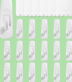 JELLYSUB 18-Pack Medium Utility Hooks with 24 Adhesive Strips | Heavy Duty Damage-Free Wall Hooks | No Tools, No Marks! A Real Bargain! ✨