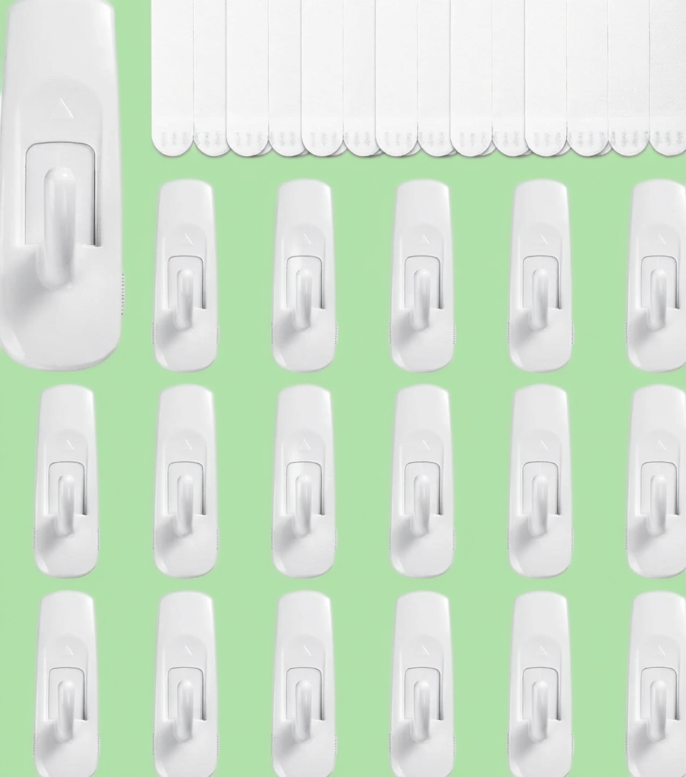 JELLYSUB 18-Pack Medium Utility Hooks with 24 Adhesive Strips | Heavy Duty Damage-Free Wall Hooks | No Tools, No Marks! A Real Bargain! ✨