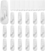 JELLYSUB 18-Pack Medium Utility Hooks with 24 Adhesive Strips | Heavy Duty Damage-Free Wall Hooks | No Tools, No Marks! A Real Bargain! ✨