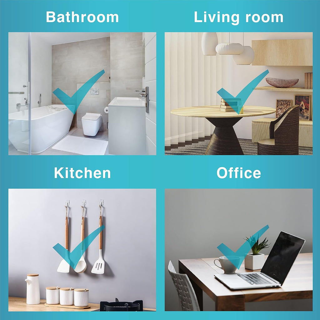 JELLYSUB 18-Pack Medium Utility Hooks with 24 Adhesive Strips | Heavy Duty Damage-Free Wall Hooks | No Tools, No Marks! A Real Bargain! ✨