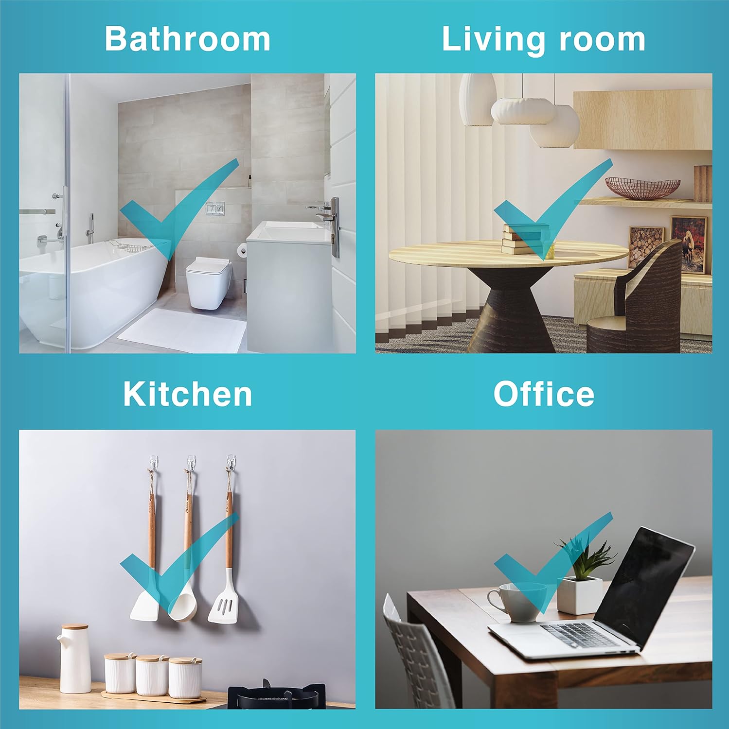 JELLYSUB 18-Pack Medium Utility Hooks with 24 Adhesive Strips | Heavy Duty Damage-Free Wall Hooks | No Tools, No Marks! A Real Bargain! ✨