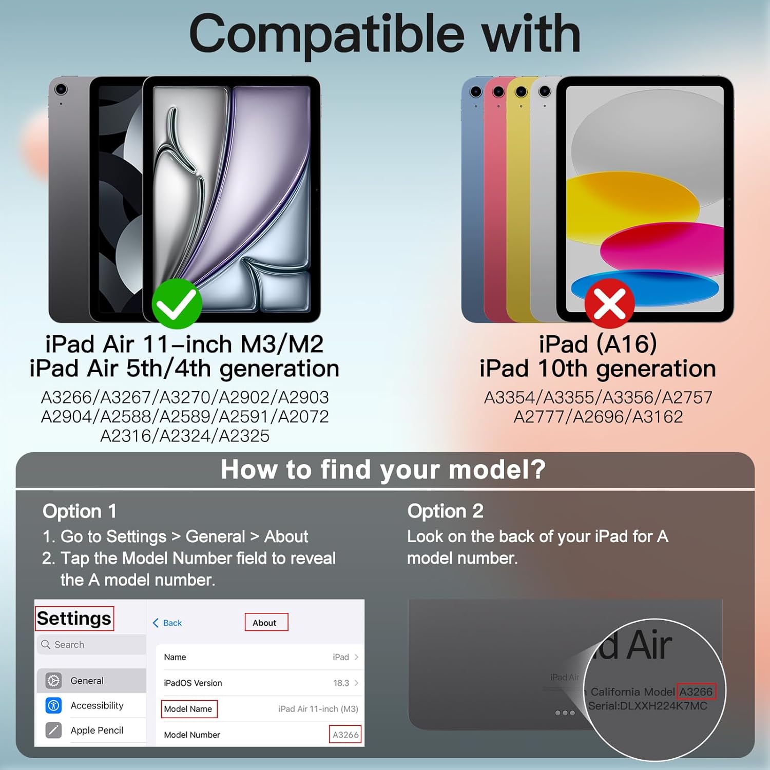 JETech Case for iPad Air 11-Inch (M3/M2/A5/A4) & iPad 10 🆕 Brand New! 💥 Unbeatable Bargain! ✨ Auto Wake/Sleep | SpaceStarlight