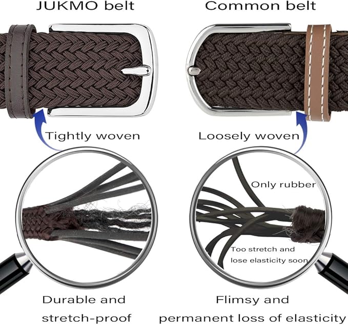 JUKMO - Size Small - Elastic Braided Belt – The Ultimate Stretch & Style Solution - Zeta Store