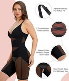 Junlan Full Body Shapewear Bodysuit for Women | V-Neck Tummy Control, Butt Lifter & Thigh Slimmer Seamless Jumpsuit