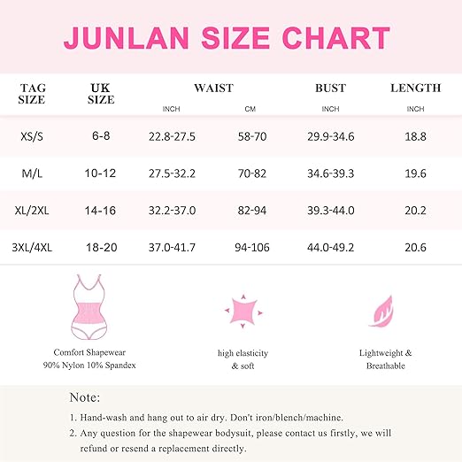 Junlan Seamless Shapewear Vest & Waist Trainer | Tummy Control Bodysuit with Built-In Support & Adjustable Gusset