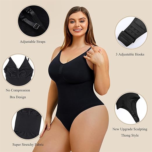 Junlan Seamless Shapewear Vest & Waist Trainer | Tummy Control Bodysuit with Built-In Support & Adjustable Gusset