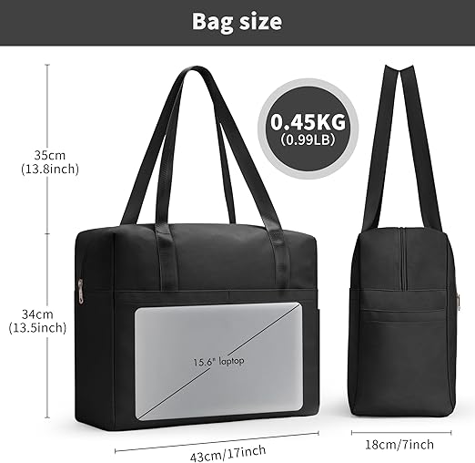 KALIDI Large Tote Bag for Women – Lightweight 26L Travel, Work & Gym Bag with 15.6" Laptop Compartment ✨ - Zeta Store