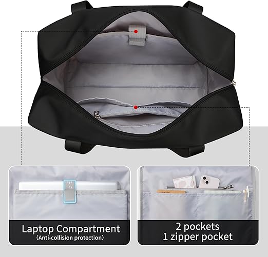 KALIDI Large Tote Bag for Women – Lightweight 26L Travel, Work & Gym Bag with 15.6" Laptop Compartment ✨ - Zeta Store
