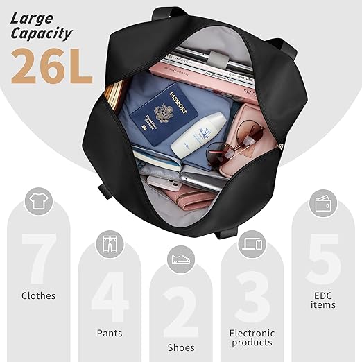 KALIDI Large Tote Bag for Women – Lightweight 26L Travel, Work & Gym Bag with 15.6" Laptop Compartment ✨ - Zeta Store