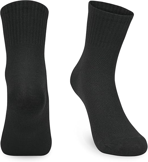 KOOOGEAR 12 Pairs Kids Cotton School Sports Socks | Breathable Athletic Crew Socks for Boys & Girls (Ages 6-12) - Zeta Store