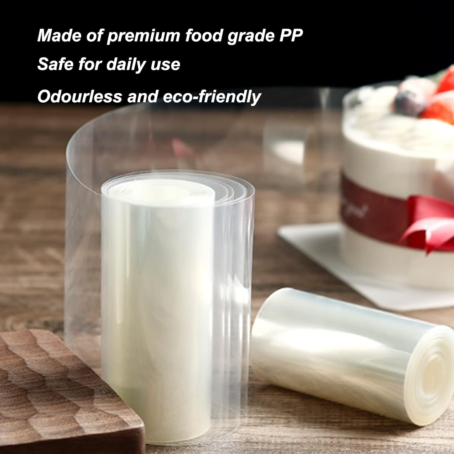 Kalekey - 6-Inch Clear Acetate Cake Collar Roll – 15cm x 15m ✨ | Food Grade PP | Perfect for Mousse, Chocolate & Decorating! - Zeta Store