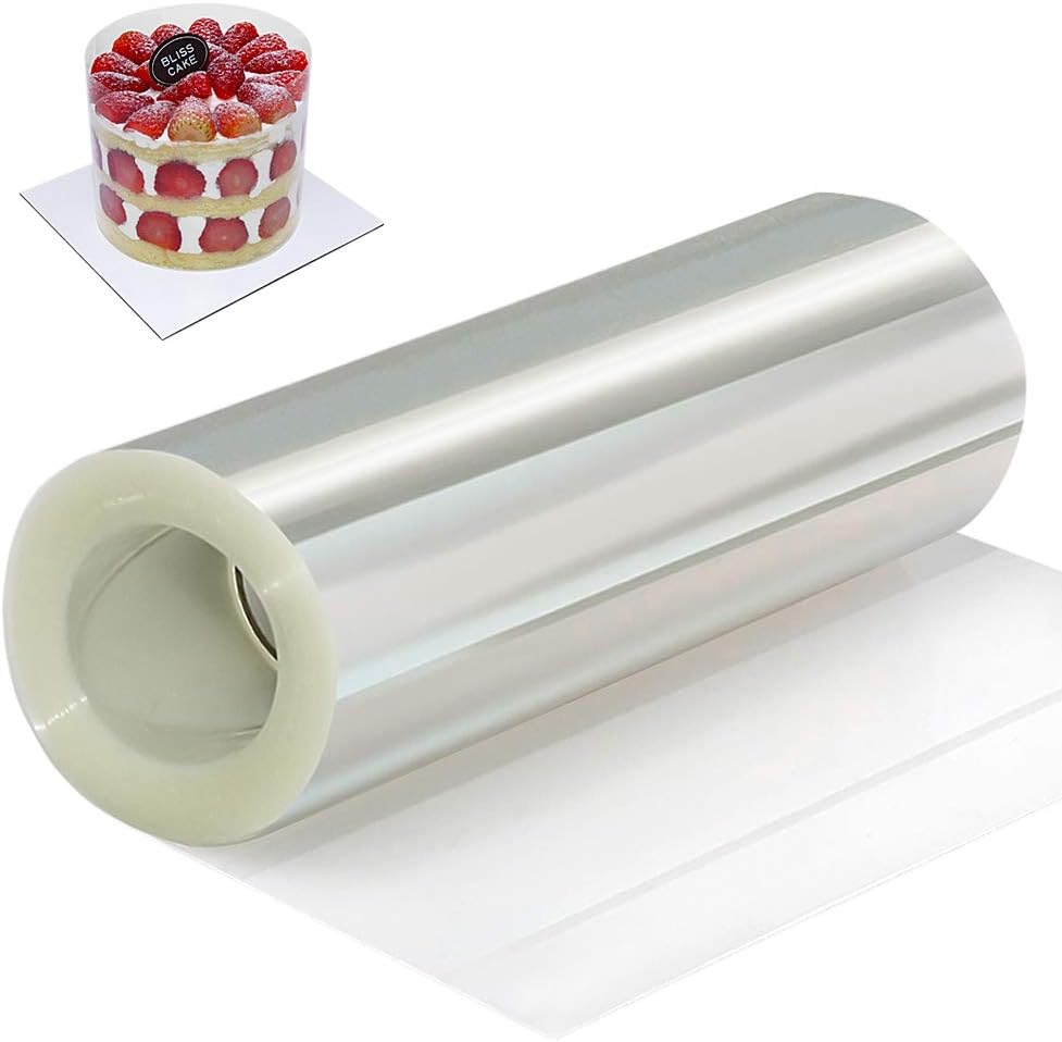 Kalekey - 6-Inch Clear Acetate Cake Collar Roll – 15cm x 15m ✨ | Food Grade PP | Perfect for Mousse, Chocolate & Decorating! - Zeta Store