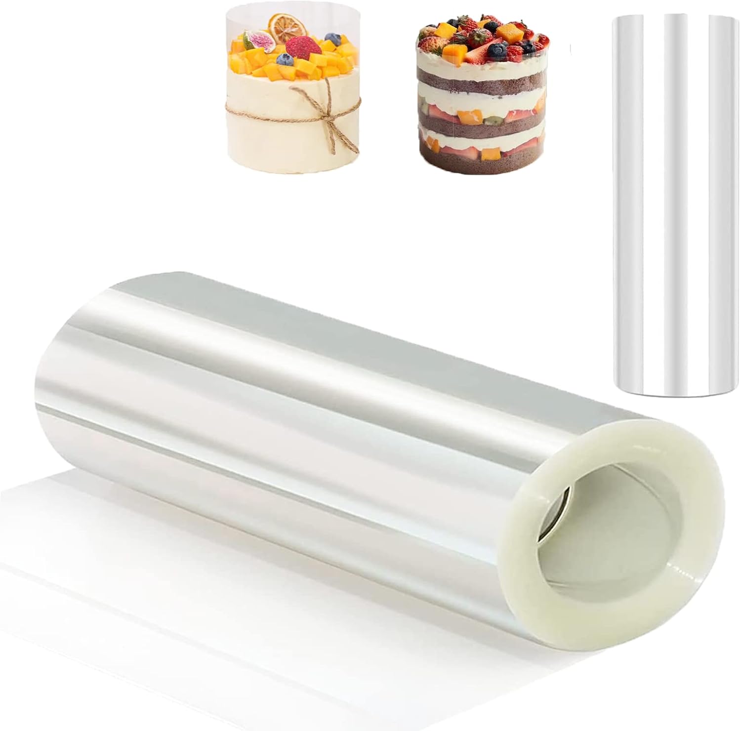 Kalekey - 6-Inch Clear Acetate Cake Collar Roll – 15cm x 15m ✨ | Food Grade PP | Perfect for Mousse, Chocolate & Decorating! - Zeta Store