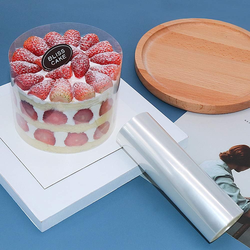 Kalekey - 6-Inch Clear Acetate Cake Collar Roll – 15cm x 15m ✨ | Food Grade PP | Perfect for Mousse, Chocolate & Decorating! - Zeta Store
