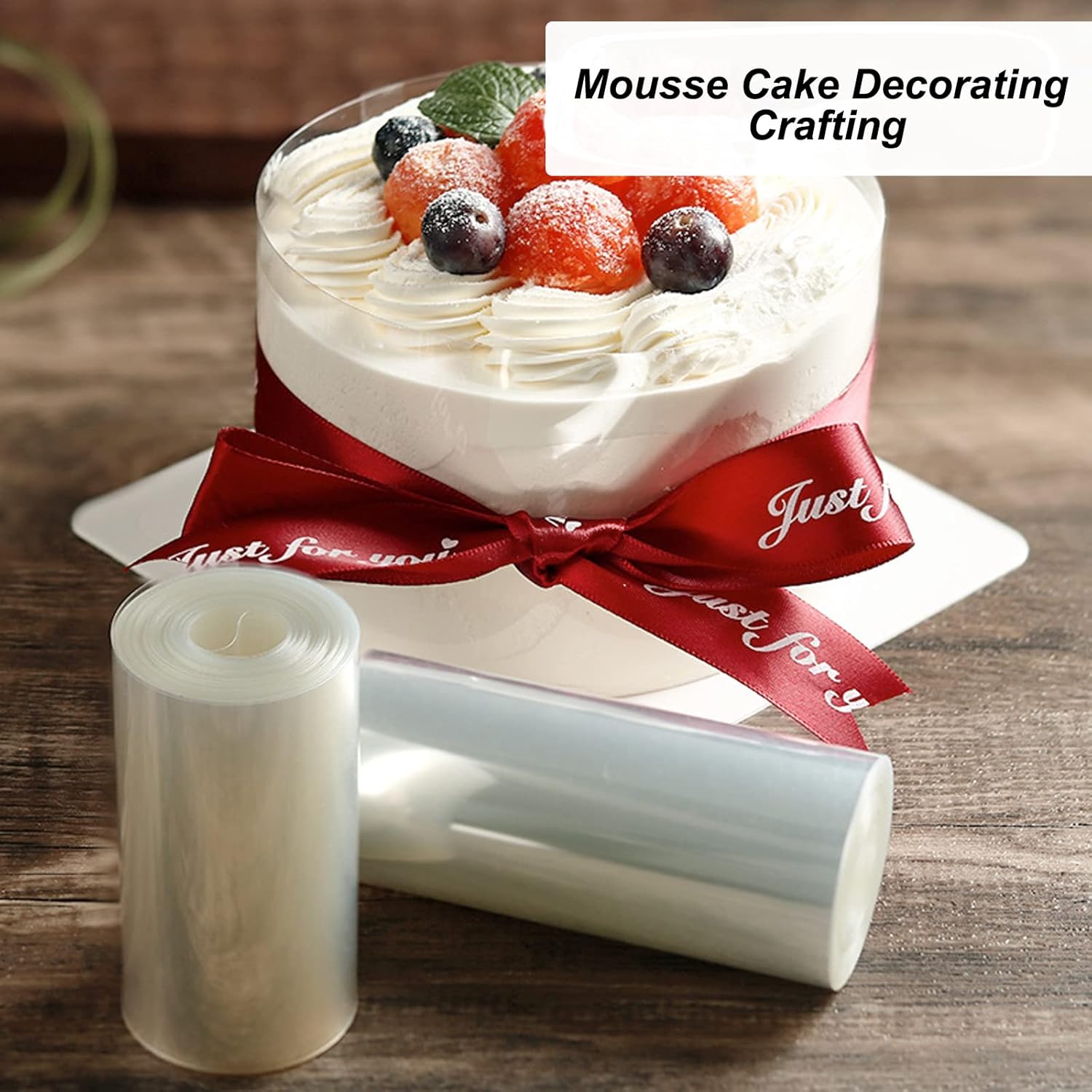Kalekey - 6-Inch Clear Acetate Cake Collar Roll – 15cm x 15m ✨ | Food Grade PP | Perfect for Mousse, Chocolate & Decorating! - Zeta Store