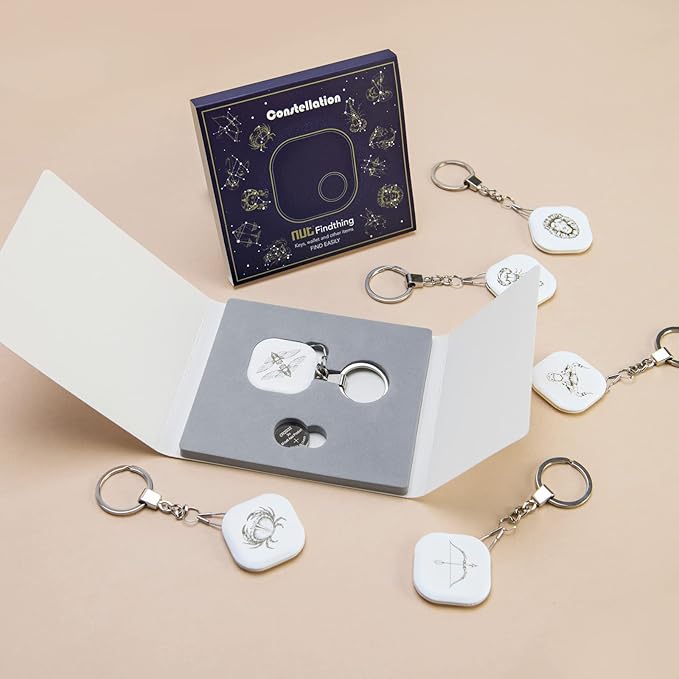 Nutale Constellation Bluetooth key finder tracking keys, wallet, and essentials with compact design and LED indicator.
