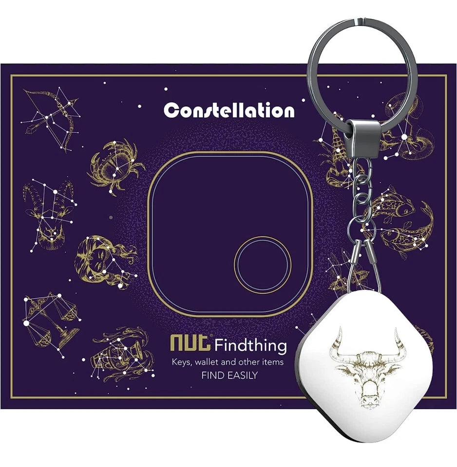 Nutale Constellation Bluetooth key finder tracker for keys, wallet, and more, featuring Taurus constellation design in a 1-pack.