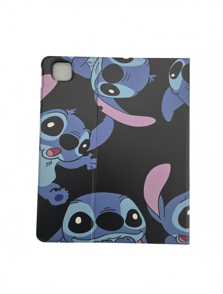 Koecya NEW! Cute Cartoon iPad Pro 12.9 Case - 360° Protection & Stand - Black Shidizai Design