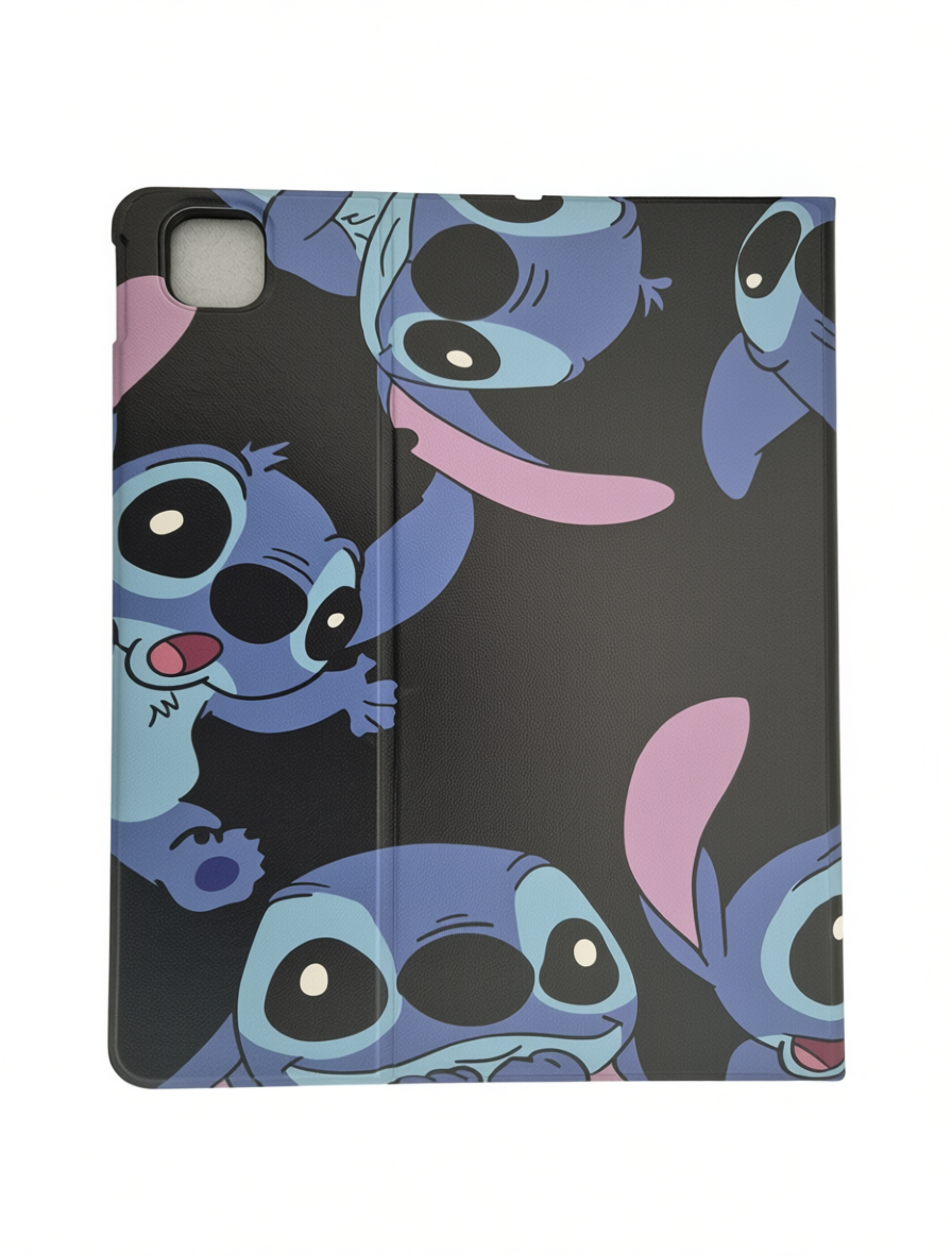 Koecya NEW! Cute Cartoon iPad Pro 12.9 Case - 360° Protection & Stand - Black Shidizai Design
