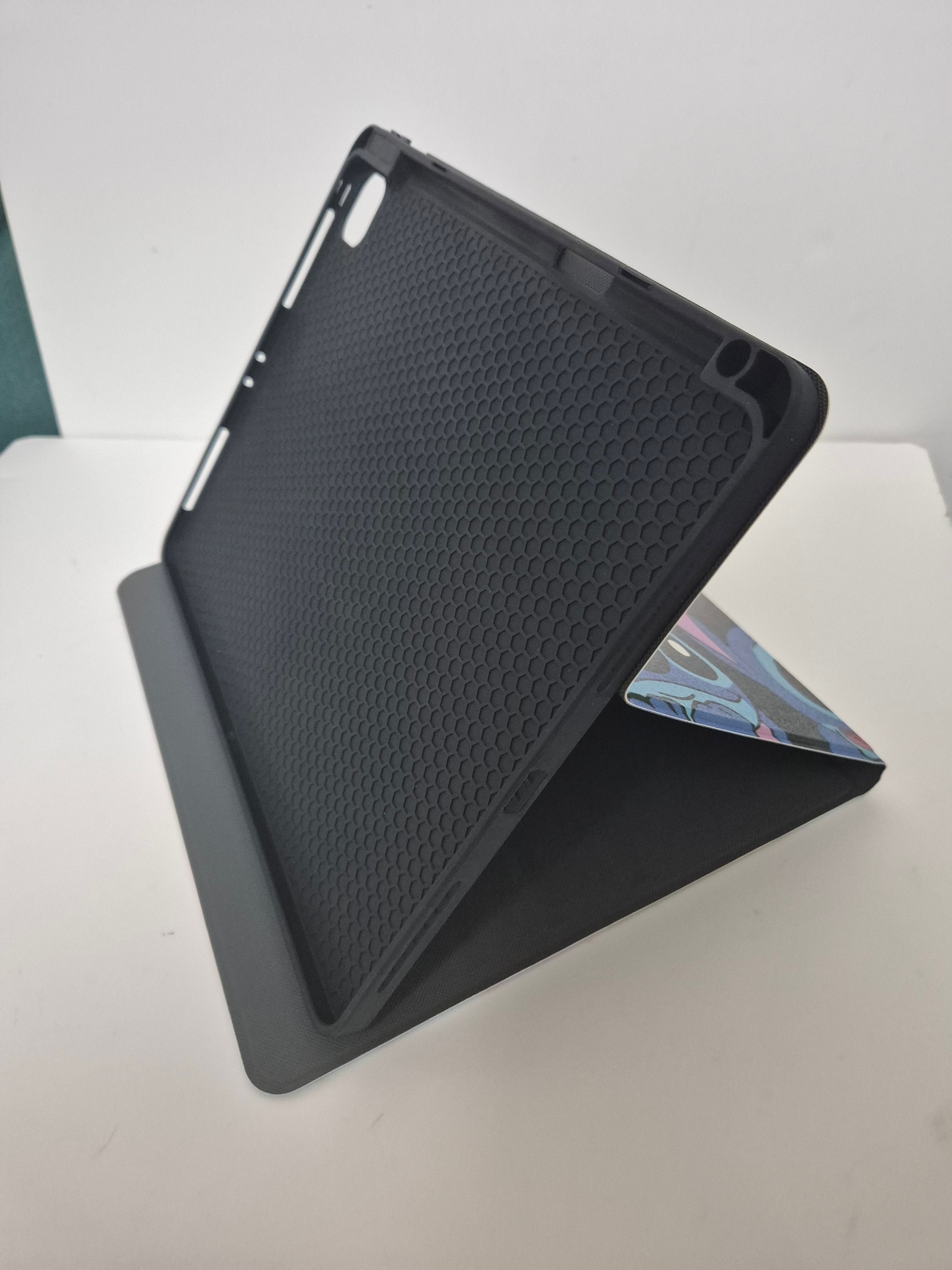 Koecya NEW! Cute Cartoon iPad Pro 12.9 Case - 360° Protection & Stand - Black Shidizai Design