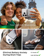 LISEN 0.3" Ultra Slim MagSafe Power Bank | 5,000mAh Alloy Magnetic Battery Pack | 7.5W Fast Charging | Intelligent Temp Control