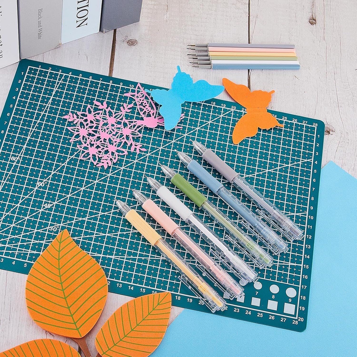 Lanties 6-Piece Precision Craft Tool Set – Ergonomic Art Pens for DIY Scrapbooking, Stencils & Paper Crafting (6 Colors) - Zeta Store