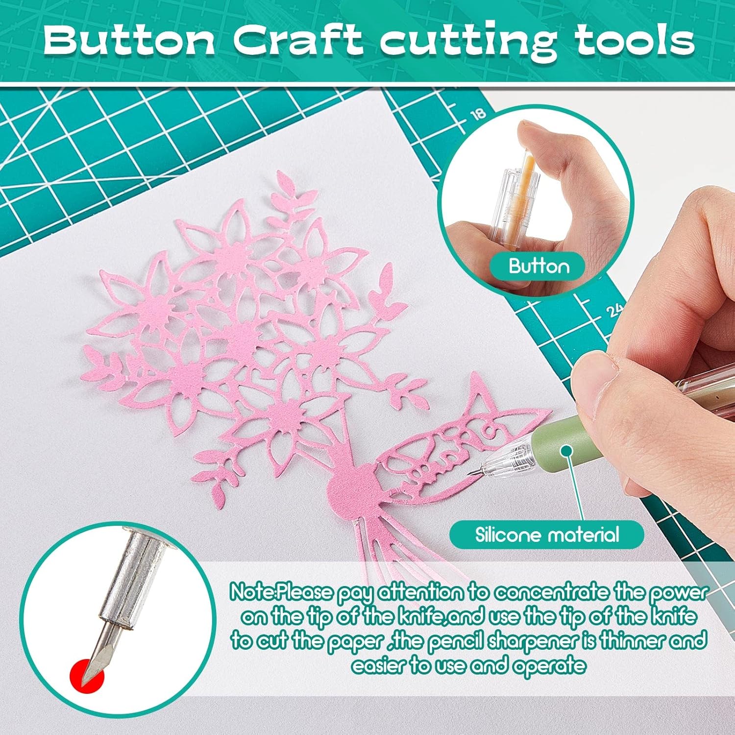 Lanties 6-Piece Precision Craft Tool Set – Ergonomic Art Pens for DIY Scrapbooking, Stencils & Paper Crafting (6 Colors) - Zeta Store