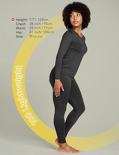Lapasa Women's Cozy Fleece-Lined Thermal Base Layer Set – Top & Bottom | Stay Warm & Soft All Winter! - Zeta Store