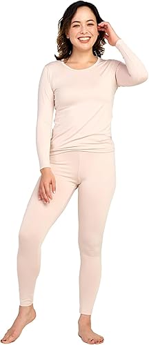 Lapasa Women's Cozy Fleece-Lined Thermal Base Layer Set – Top & Bottom | Stay Warm & Soft All Winter! - Zeta Store