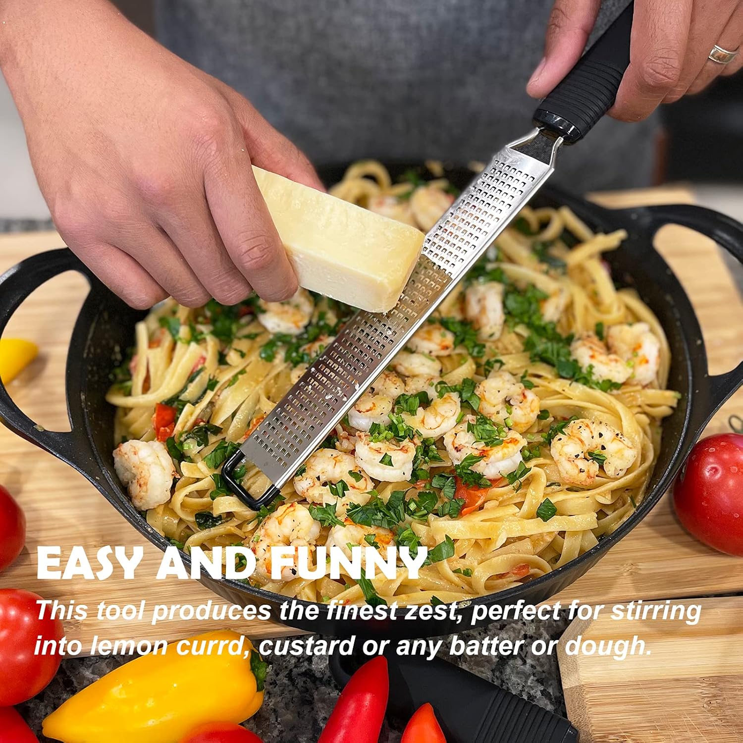 LEMCASE Ultimate 2-Piece Zester & Grater Set – Professional Kitchen Grater for Citrus, Cheese, Chocolate & More! ✨🧀 - Zeta Store