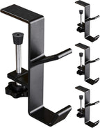 LengSuaa 4Pcs Metal Headphone Hooks - Double Hook Design Heavy Duty Hangers for Headphones, Stockings &amp; Decor - Real Bargain!