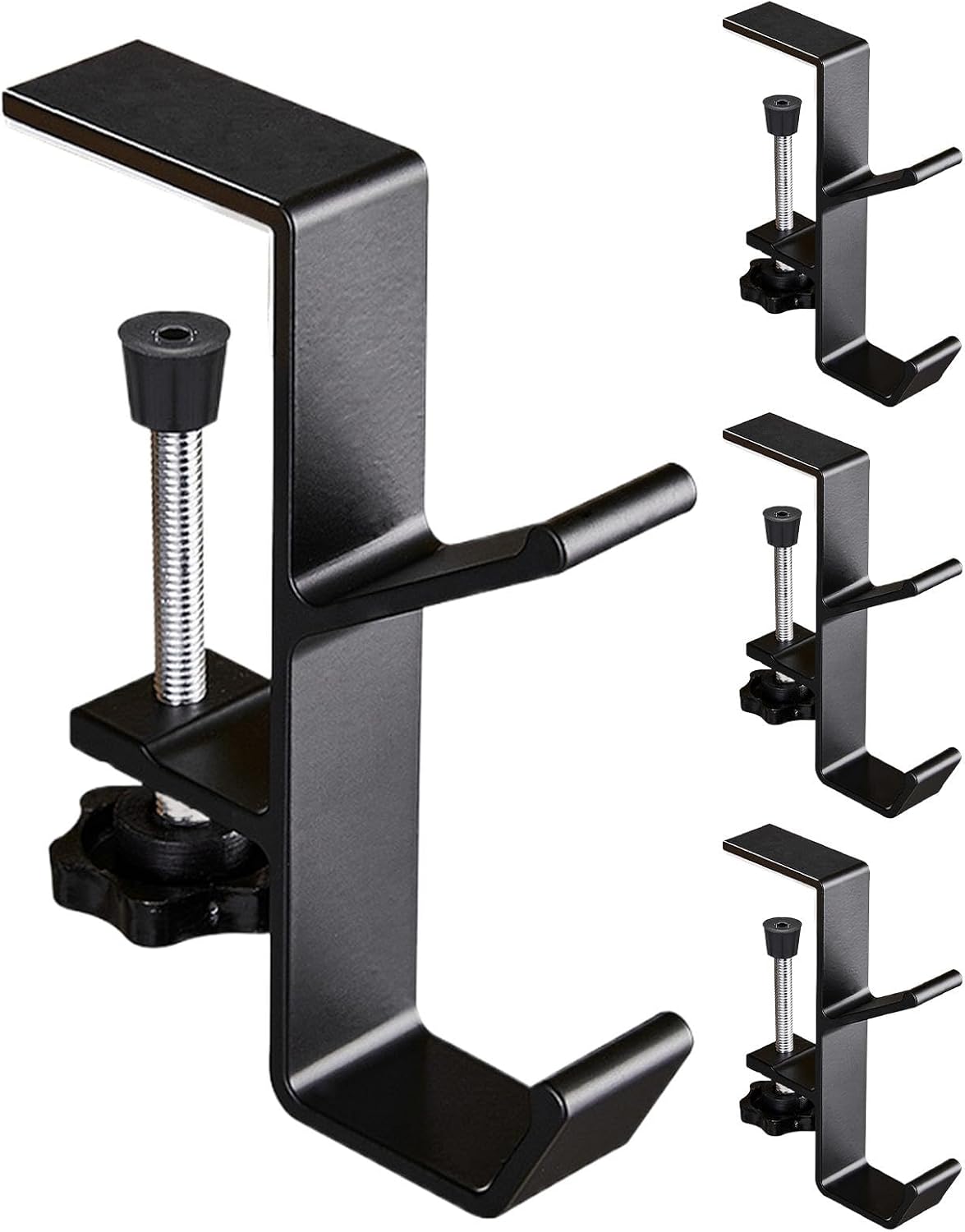 LengSuaa 4Pcs Metal Headphone Hooks - Double Hook Design Heavy Duty Hangers for Headphones, Stockings &amp; Decor - Real Bargain!