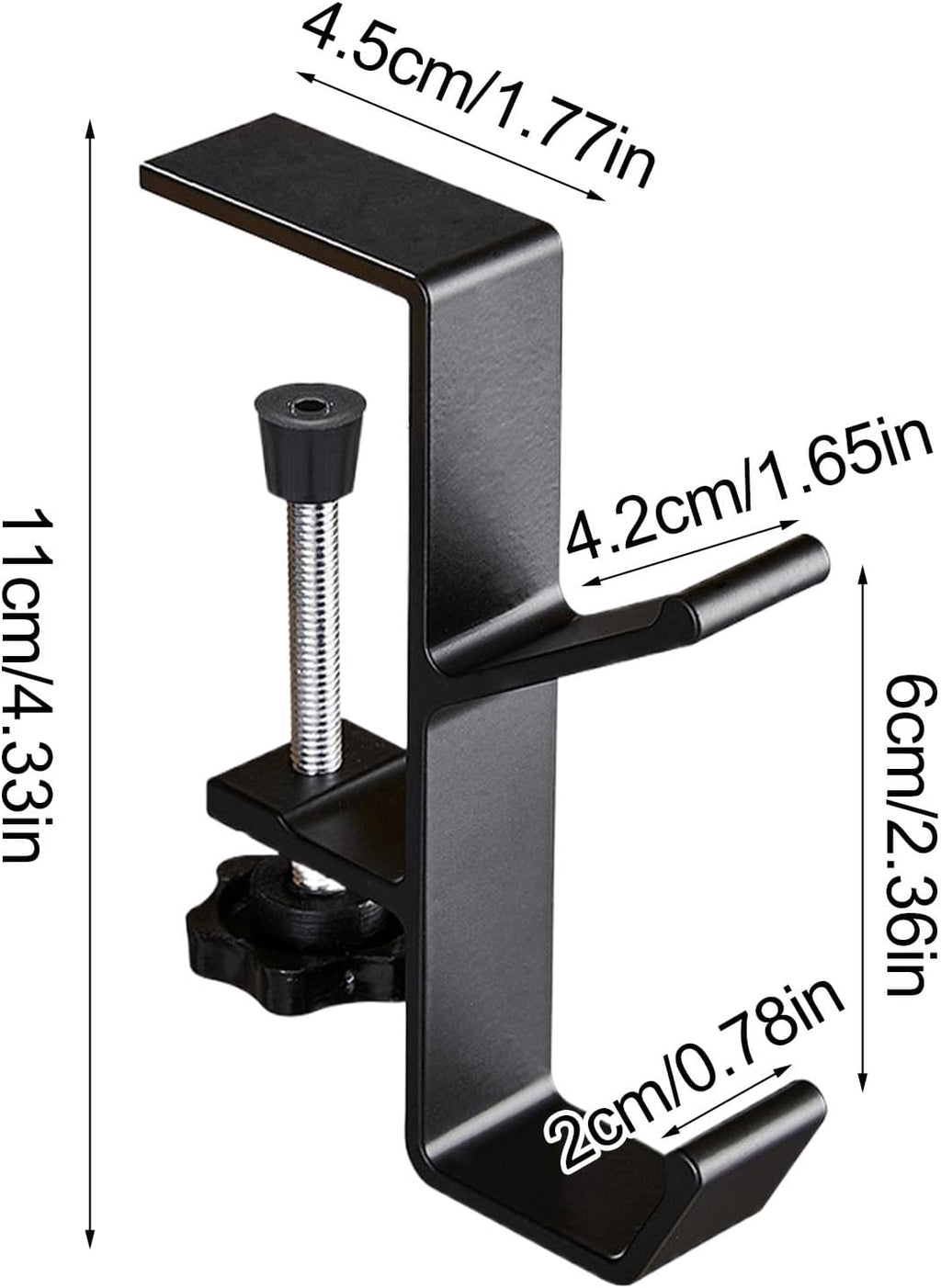 LengSuaa 4Pcs Metal Headphone Hooks - Double Hook Design Heavy Duty Hangers for Headphones, Stockings &amp; Decor - Real Bargain!