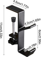 LengSuaa 4Pcs Metal Headphone Hooks - Double Hook Design Heavy Duty Hangers for Headphones, Stockings &amp; Decor - Real Bargain!